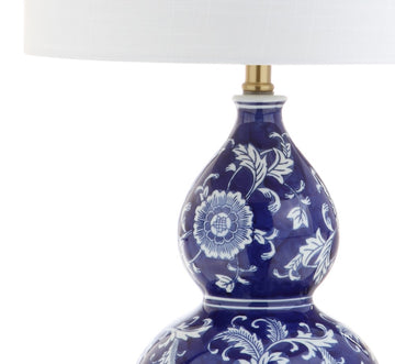 Lee 27" Ceramic Chinoiserie LED Table Lamp - JONATHAN Y